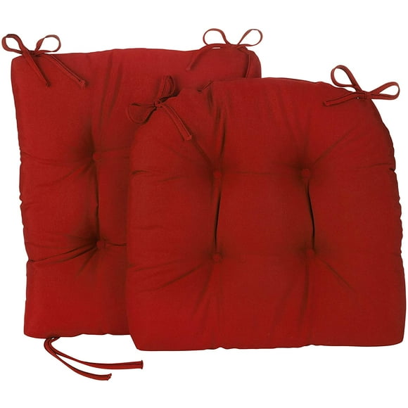 Klear Vu Solarium Indoor/Outdoor Rocking Chair Pad Seat and Seatback Cushion Set, Red