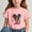 Pink, variant on Soft Cotton Kids'Playful Print Round Neck Tee Breathable Half Sleeve Back to School Cute Pattern Casual T-Shirt for Boys and Girls 3-15Years(Green,11 Years)