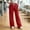 Red, variant on Women Soft Wide Leg Sweatpants Sevevn Drawstring Elastic Waist Relaxed Fit Trousers With Side Pockets, Rich Solid Hue Range For Workout Casual And Home Lounging