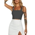 thumbnail image 2 of Txlixc - Camisola sexy de verano para mujer, color sólido, sin mangas, con cuello cuadrado Txlixc Moda, 2 of 9