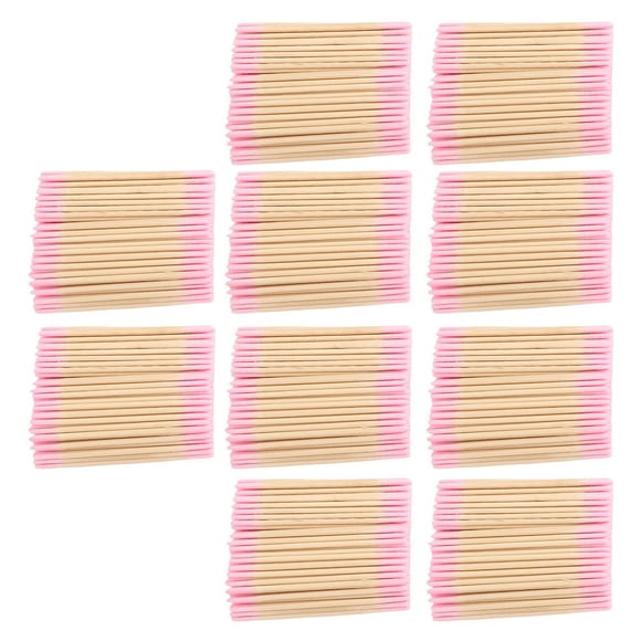 Precision Tip Swabs, Beauty Tool Wide Applications Nail Polish Remover Swab Double Pointed Cotton Swabs 10 Bags for Makeup