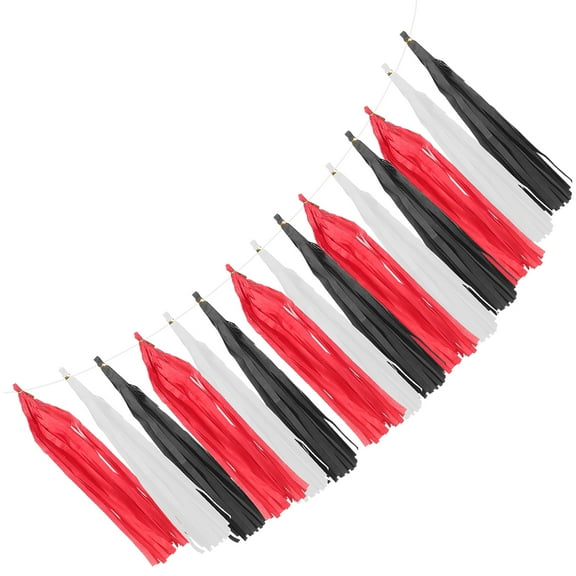 Multi Color Paper Tassel Garland for Decor Lightweight Eye Catching Banner 6.5ft