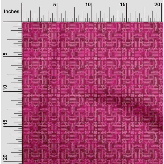 oneOone Georgette Viscose Fuschia Pink Fabric Batik Craft Projects Decor Fabric Printed By The Yard 42 Inch Wide