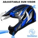 thumbnail image 4 of Casco ILM Youth Kids ATV Motocross B07 Azul/Plateado DOT, 4 of 7