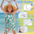 thumbnail image 6 of Jiueut Lily Print Girls One Piece Swimsuit with Mesh Cover Up Skirt 2Pcs Set Trendy Bathing Suit Kids Teens Swimwear Adjustable Strap, 6 of 7