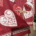 thumbnail image 6 of Sheer Curtains 63 Inches Long, Red Love Heart Romantic Light Filtering Window Curtains for Living Room/Bedroom, Valentines Rod Pocket Voile Sheer Curtain Drapes, 52"W x 63"L, 2 Panels, 6 of 9