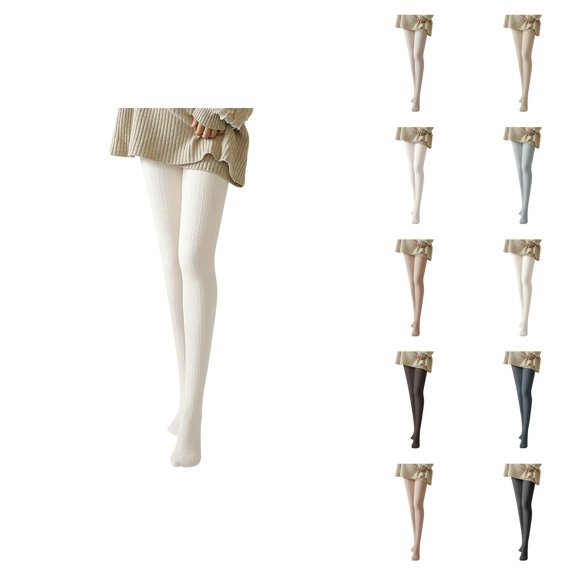 Women Tights 2026 Fall Winter Cute Cable Knit Soft Stockings Leggings Pantyhose Opaque Tights