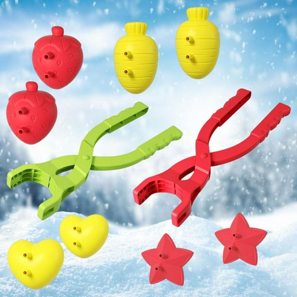 Clip para hacer bolas de nieve, juguete creativo para exteriores de invierno, herramienta de abrazadera de nieve para , adultos, juegos de regalo Zanahoria Fresa Hugo Clip para hacer bolas de nieve
