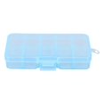 thumbnail image 3 of 10 Grid Plastic Jewelry Removable Plastic Compartment Container Plastic Storage Box Beads Earring Container Blue, 3 of 5