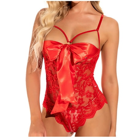 

HTNBO Women Lingerie Sexy Sets Lace Underwear Sexy Red L