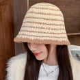 thumbnail image 4 of YooGuoGuo Fuzzy Bucket Hat for Women Knitted Winter Hats for Women Warm Skull Cap Fishing Hats Ski Cap Beret Beanies Fall Winter, 4 of 9