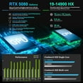 thumbnail image 2 of Thunderobot Radiant 16 Laptop, 16" WQXGA 300Hz, Intel i9-14900HX, GeForce RTX 5080, 64GB DDR5 RAM, 2TB SSD, Win11, 2 of 6