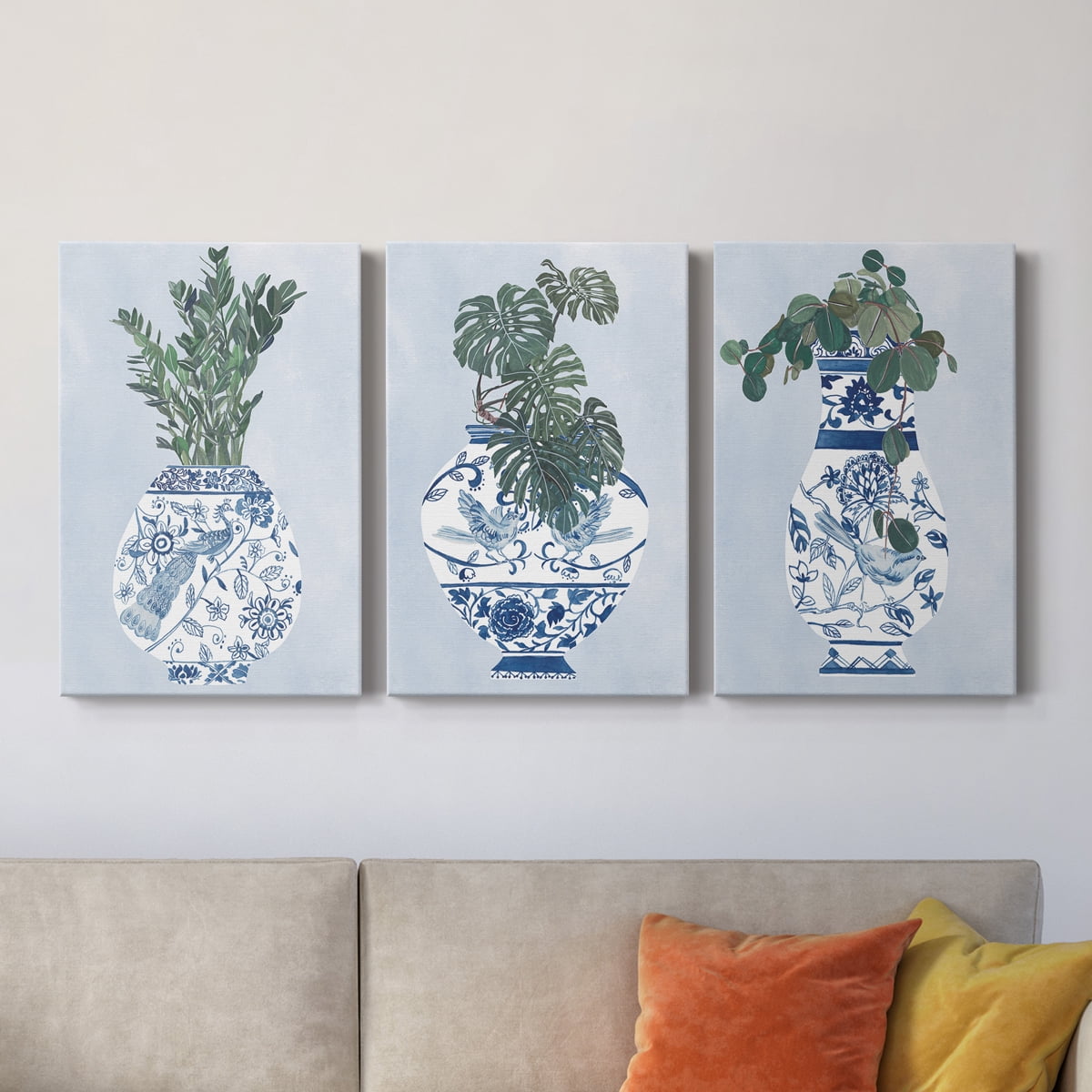 Moonlight Vase I Premium Gallery Wrapped Canvas - Ready to Hang - 8 x 12 Each