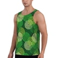 thumbnail image 2 of KLL Green Flower Print Men's Muscle Gym Workout Stringer Tank Tops Bodybuilding Fitness T-Shirts Tank Tops Men-Medium, 2 of 7