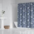 thumbnail image 2 of Blue Pioneer Flower and Paisley Pattern Shower Curtain 72"x84" ,Bathroom Decorative Shower Curtains Set with 12 Hooks,Modern Waterproof Washable Shower Curtain, 2 of 6