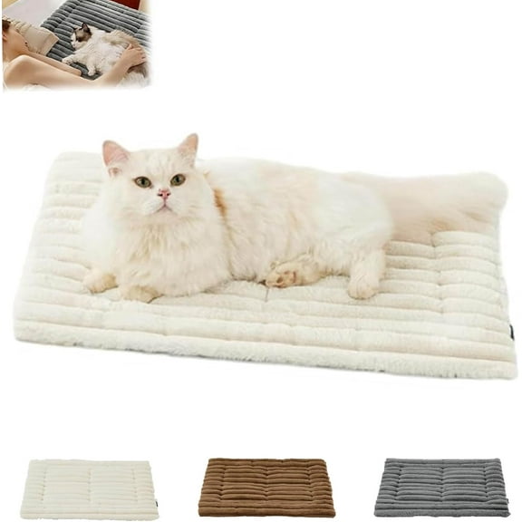 2026 new Asolla Cat Bed - Self Warming Pet Mat, Self Warming Pet Bed with Thermal Reflective Technology, Machine Washable Pet Mat for Cats and Small Dogs(White,Small)