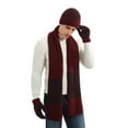 thumbnail image 5 of Brilliant Scarf and Gloves Sets for Men under $5.00 Three of Warm and Winter Suit Mixed Color Knitted Woolen Thick Hats,Scarves and Gloves Red, 5 of 9
