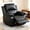 Black|Leather, variant on Aukfa Faux Leather Manual Recliner Chair Single Sofa Armchair for Living Room, Bedroom, Red