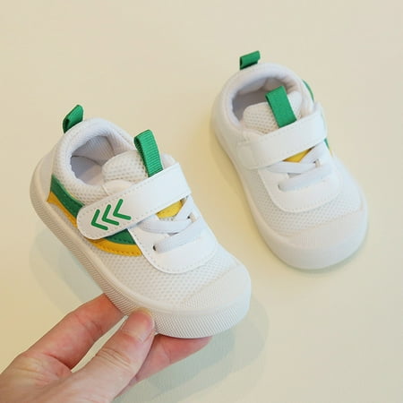 

Hipattires Toddler Girls Shoes Solid Sneakers Fashion Comfort Green Sandals First Walking Boys Shoes