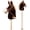 Chocolate, variant on HollyHOME 36 Inch Stick Horse Handcrafted Hobby Horse with Wooden Handles Real Pony Neighing and Galloping Sounds Pretend Play for Kids Dark Brown