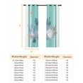 thumbnail image 6 of Summer Coastal Blackout Curtains for Bedroom, Watercolor Shells Coral Starfish Ocean Blue Thermal Insulated Kitchen Drapes with Grommets, Light Blocking Window Treatment, 2 Panels 52" x 84", 6 of 7