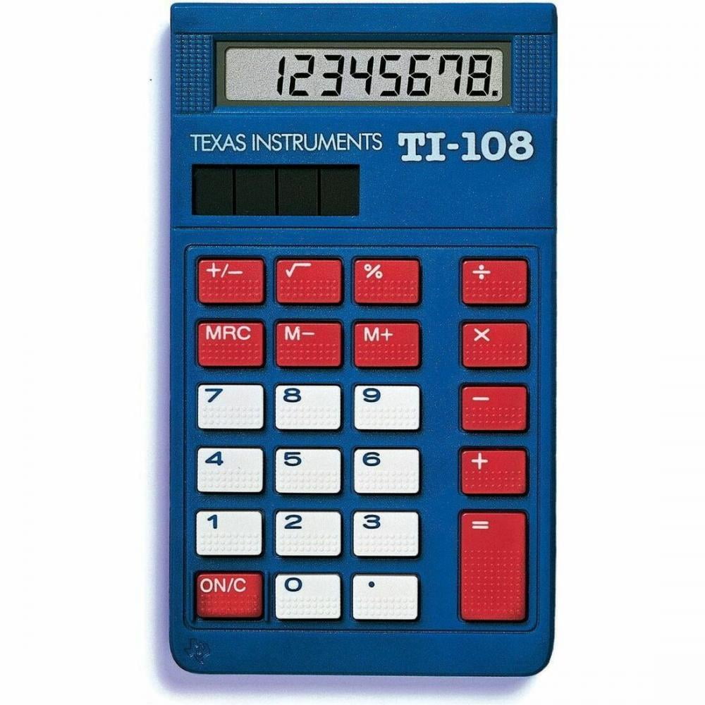 Texas Instruments TI-108 Solar Power Standard Function Calculator