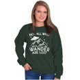 thumbnail image 4 of Not All Who Wonder Are Lost UFO Cute Sweatshirt for Men or Women Brisco Brands 3X, 4 of 6
