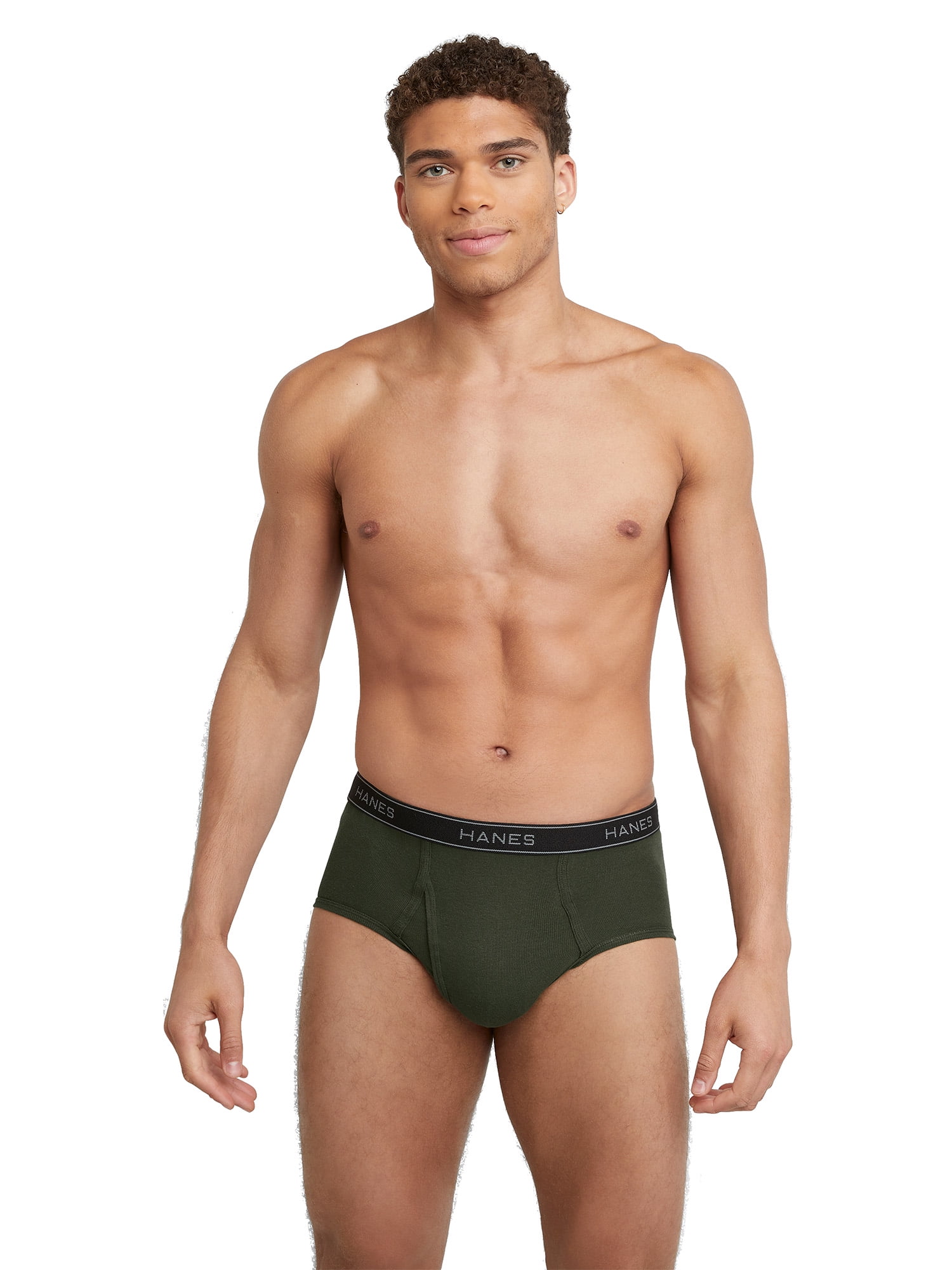 Hanes Men's Underwear Briefs Pack, Mid-Rise Cotton Moisture-Wicking Underwear  Briefs, 6-Pack 