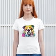 thumbnail image 3 of Tee Hunt Dean Russo Serious Bulldog T-Shirt Dog Best Friend Pet Paw Women's T-Shirt Tee, White, Small, 3 of 5