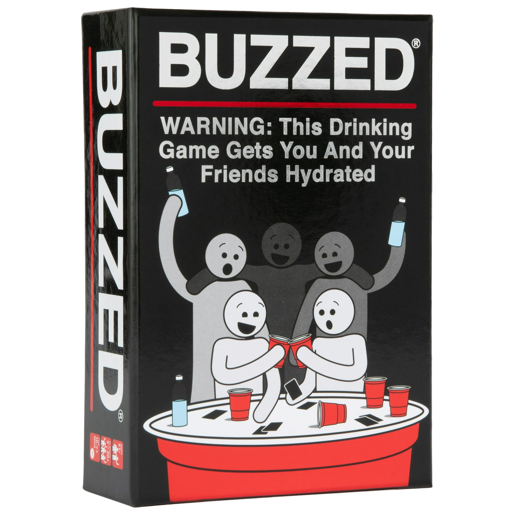 Buzzed Hydrated – The Hilarious Adult Drinking Game for Parties, Tailgate Games & Game Day Essentials