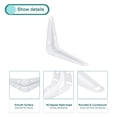 thumbnail image 4 of Uxcell Metal L Brackets Iron Floating Shelf Brackets Wall Angle Bracket Corner Brace 4 Set White 4 x 3 inch, 4 of 7