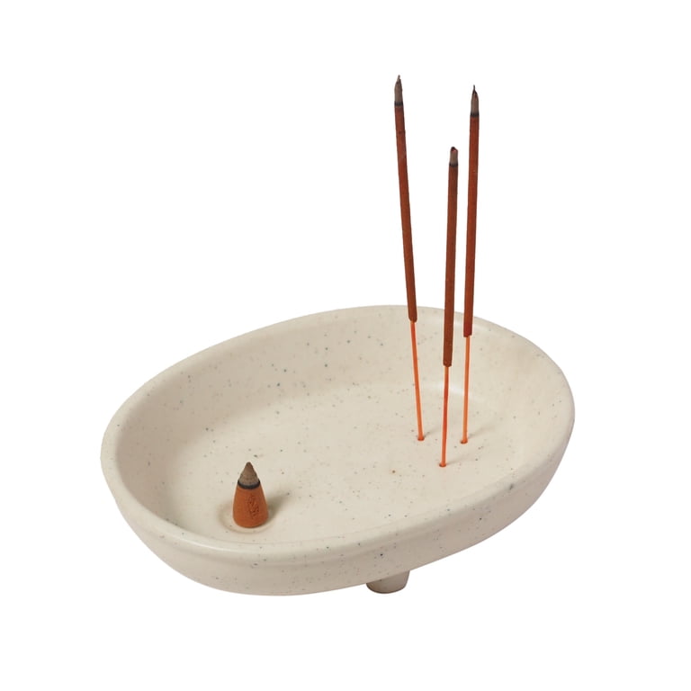 Better Homes & Gardens Cream Speckled Ceramic Incense Holder photo 4