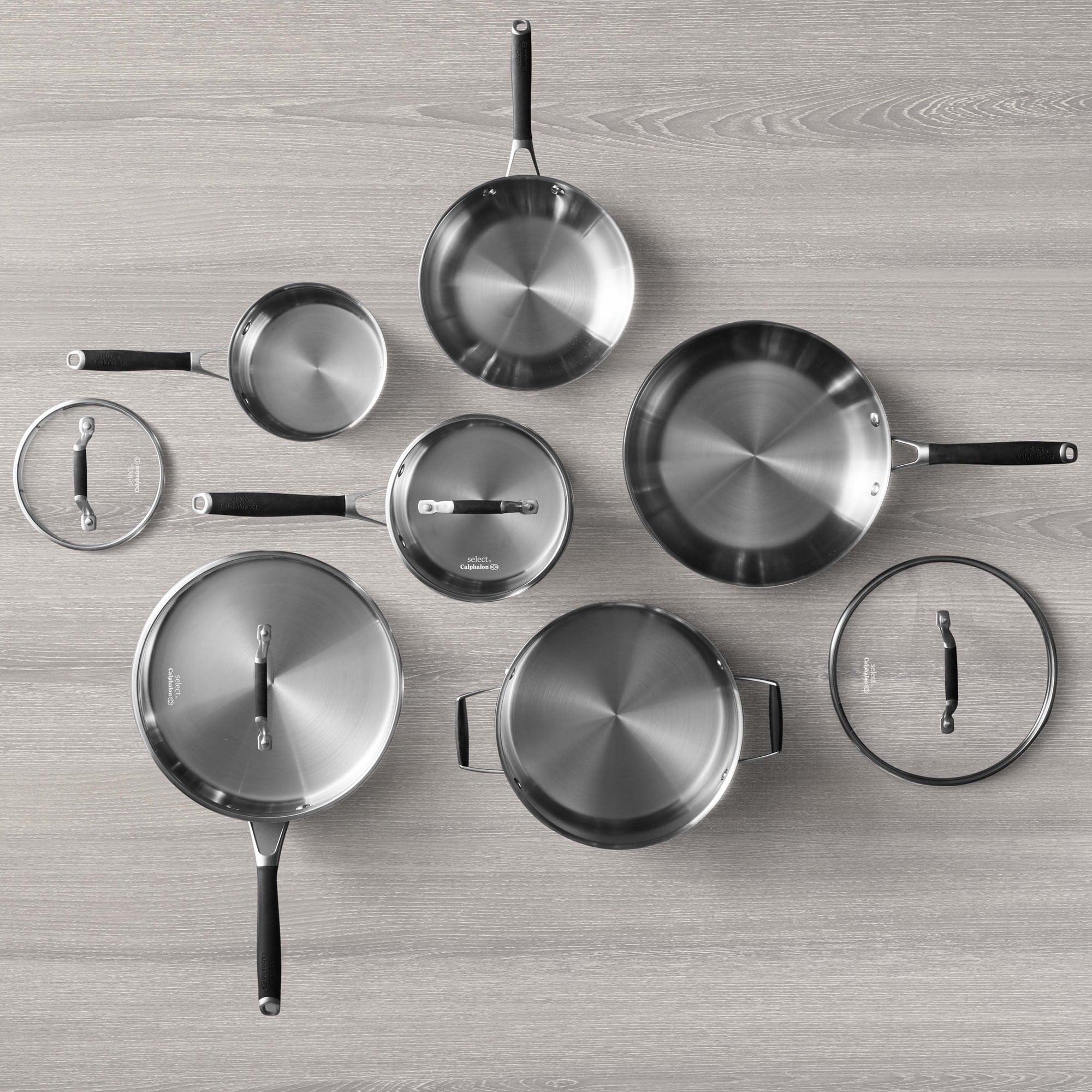 Select By Calphalon 10pc Stainless Steel Space Saving Set : Target