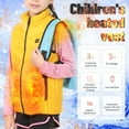 thumbnail image 6 of Spostyle Children Heated Vest USB Charging Heating Jacket Smart Heated Polyester Coat Boys Girls Outdoor Kids Running For 110-170cm Height (10000mAH Battery Optional), 6 of 7