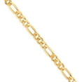 thumbnail image 2 of Olive & Chain Solid 10k Yellow Gold Figaro Link Chain Bracelet {8 inch 3.7mm} for Men & Women, 2 of 5