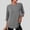 Gray, variant on Sentmoon Hiking Clothes for Women Quick Dry Athletic Tops for Women 3/4 Sleeve Crew Neck Breathable Regular Fit Tennis Shirts for Women for Beach and Water Sports Watermelon Red XXL