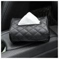 thumbnail image 1 of Soporte para pañuelos de coche, soporte para caja de pañuelos de cuero de microfibra suave para visera de coche, consola central, reposacabezas del asiento en cualquier lugar, 1 of 5