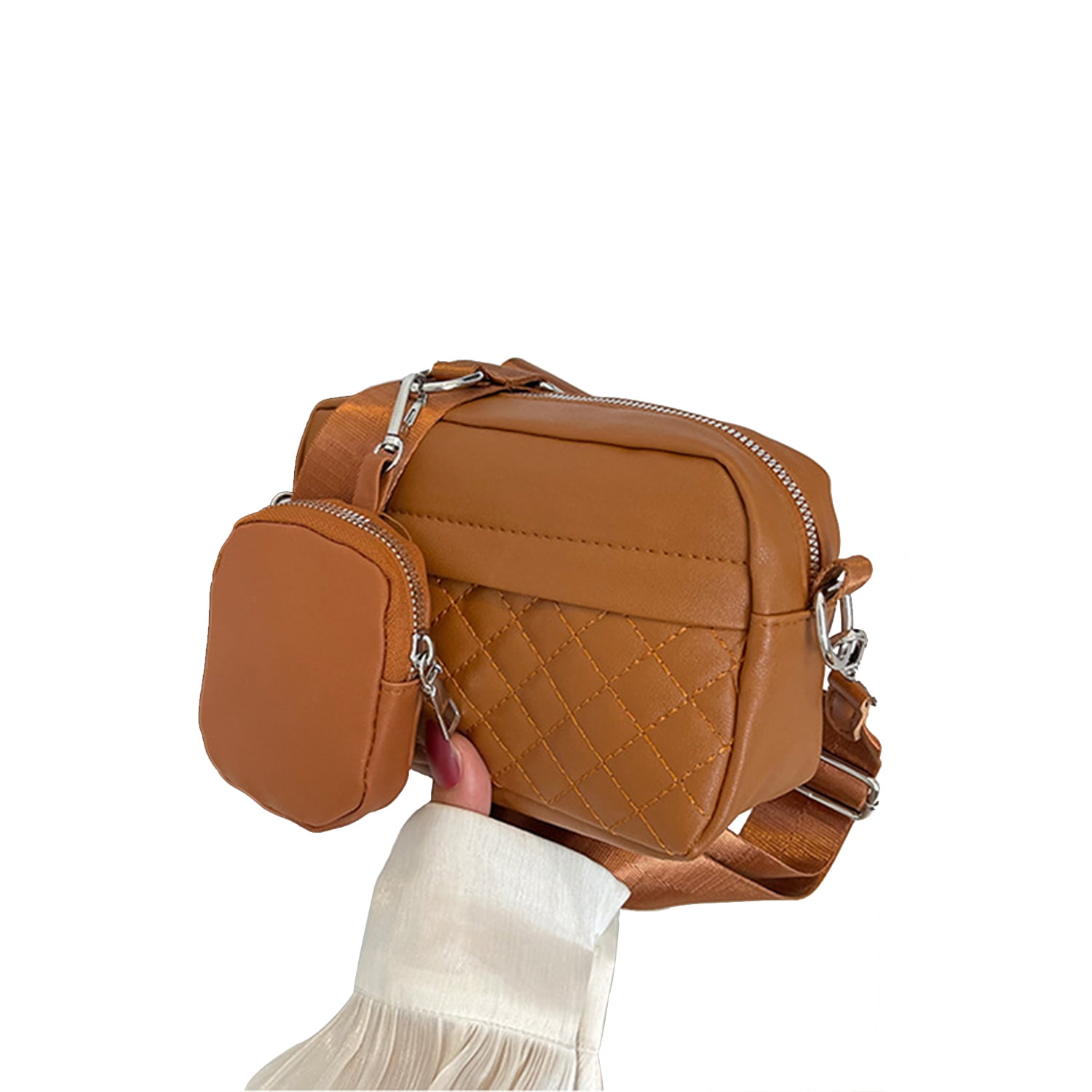 ASYTTY Crossbody Bag Women's Leather Wide Strap Handbag Shoulder Bag Modern  Bags with Wide Shoulder Strap Removable Shoulder Strap, Black, Handbags 