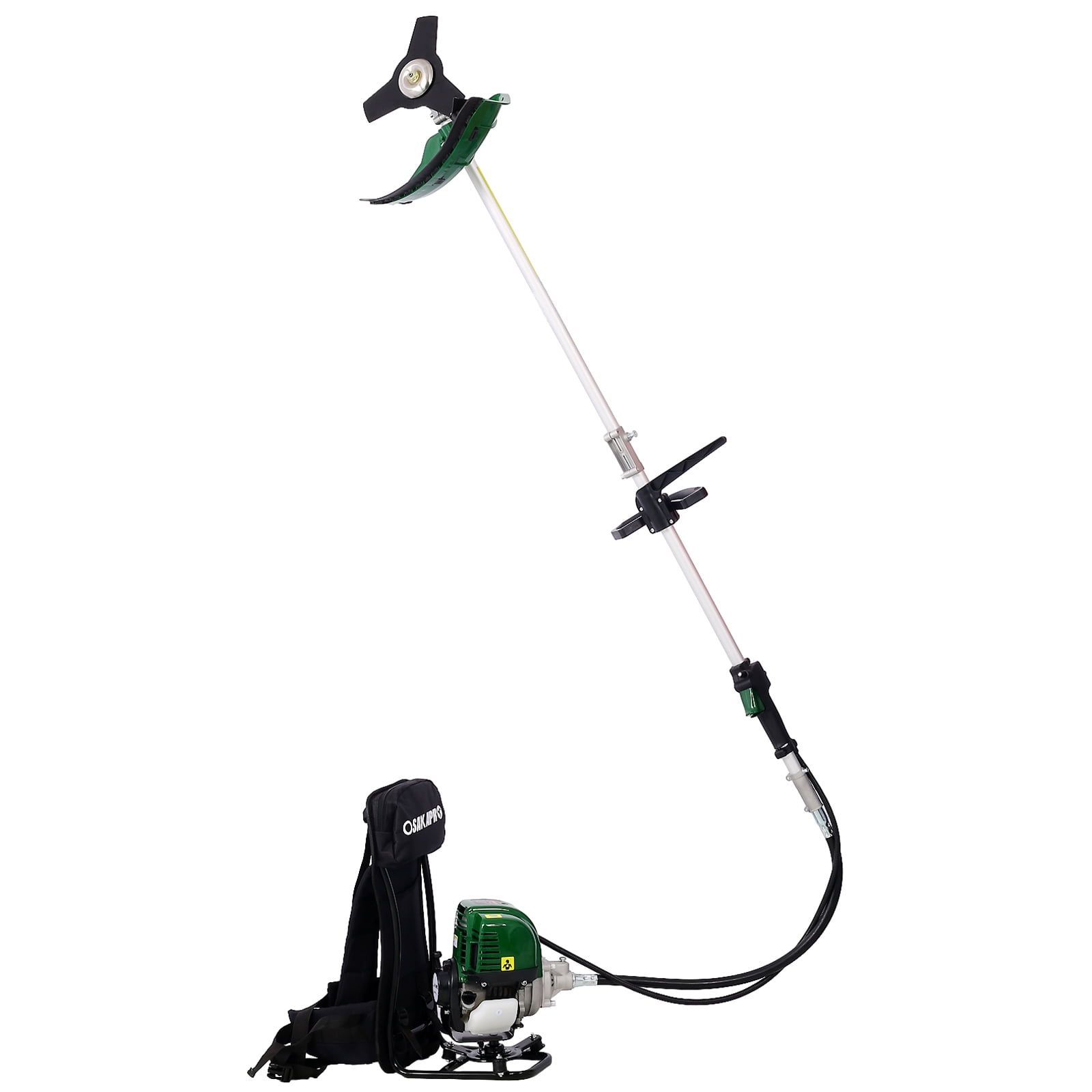 38CC 2-Cycle Gas Powered Weed Eater, iRerts Backpack 4 in 1 Multi-Functional String Trimmer with Gas Pole Saw, Hedge Trimmer, Grass Trimmer, Brush Cutter, Lawn Trimmer for Grass Garden Yard