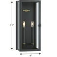 thumbnail image 5 of Progress Lighting Stature 2-Light Outdoor Large Wall Lantern, Textured Black, Clear Glass, 5 of 5