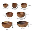 thumbnail image 6 of Dengjunhu Wooden Serving Bowl - Elegant Design Ideal For Salad, Fruit, Candy, Handcrafted Home & Kitchen Decor Centerpiece, 6 of 7