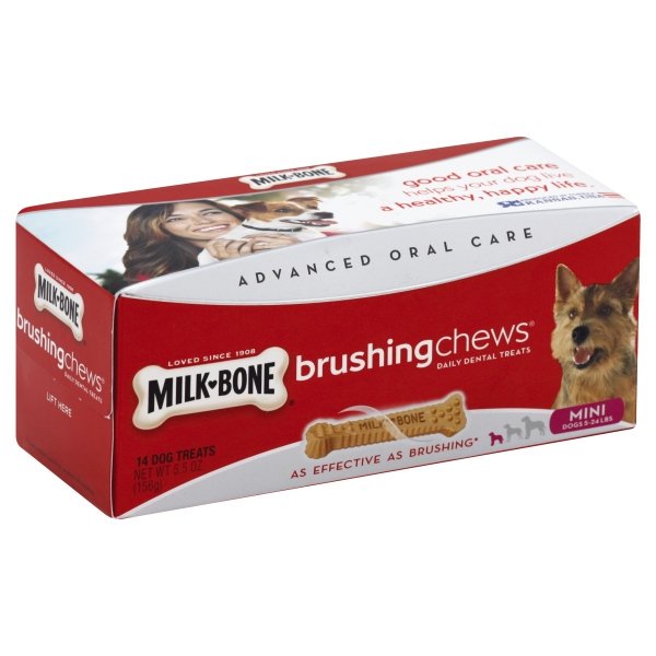 MilkBone Brushing Chews Daily Dental Treats, Mini, 5.5Ounce 14