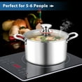 thumbnail image 5 of Coliware 6 QT Stainless Steel Stock Pot with Glass Lid , Cooking Soup Pot with 3-Ply Whole Clad for Home and Restaurant, Induction Cookware & Dishwasher Safe, 5 of 7