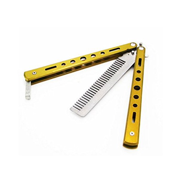 Gold Butterfly Knife Comb Butterfly Knife Trainer Htomt Gold