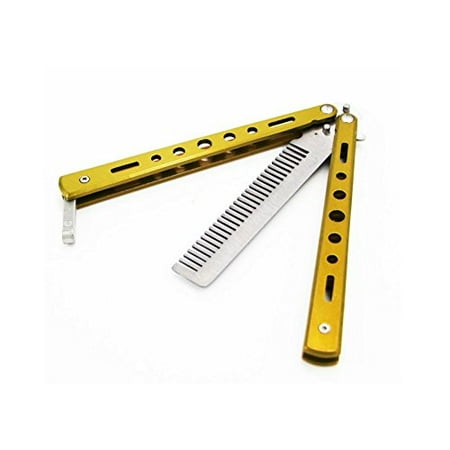 Home Kitty High Quality Metal Practice Butterfly Trainer Knife --Gold (Best Quality Butterfly Knife)