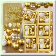 thumbnail image 5 of CelebrateBox - Personalized Letter Balloon Boxes for Baby Showers, Bridal Showers, and Birthdays! Includes 54 Gold Letter Blocks and 6 Baby Balloons. Reusable and Fun!, 5 of 5