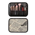 thumbnail image 2 of Iauyy 3 Piece Large Portable Hanging Toiletry Bags for Travel,Foldable Makeup Organizer with Multiple Compartments for Men&Women，Retro Newspaper Texture, 2 of 9
