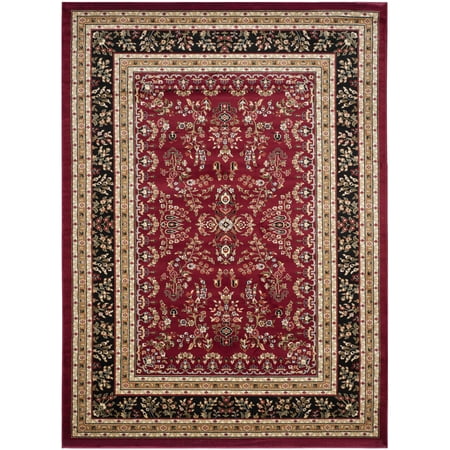 SAFAVIEH Lyndhurst Isadora Floral Area Rug, Red/Black, 11' x 15'