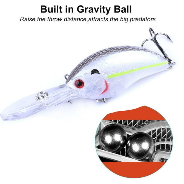 Ourlova Crank Bait Wobbler Fishing Lures Deep Diving Bass Lures With 3D  Eyes 12g Hard Topwater Swimbait Baits For Trout Saltwater 