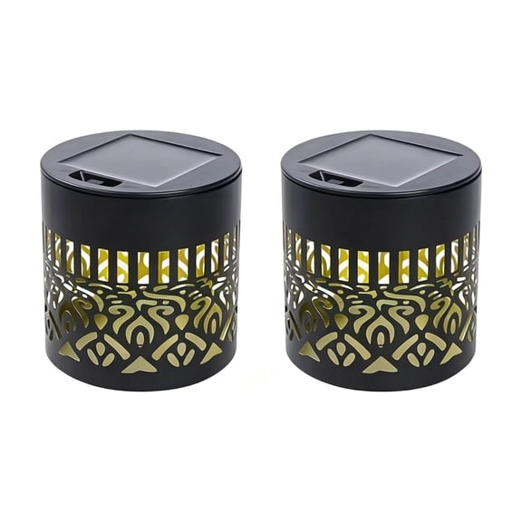 JWZZYD Solar Mandala Projection Wall Light, 7 Color Changing Decorative Solar Mandala Lights, Outdoor Waterproof Metal Fence Lights for Garden Fence Patio Backyard Yard Decor (2PCS)